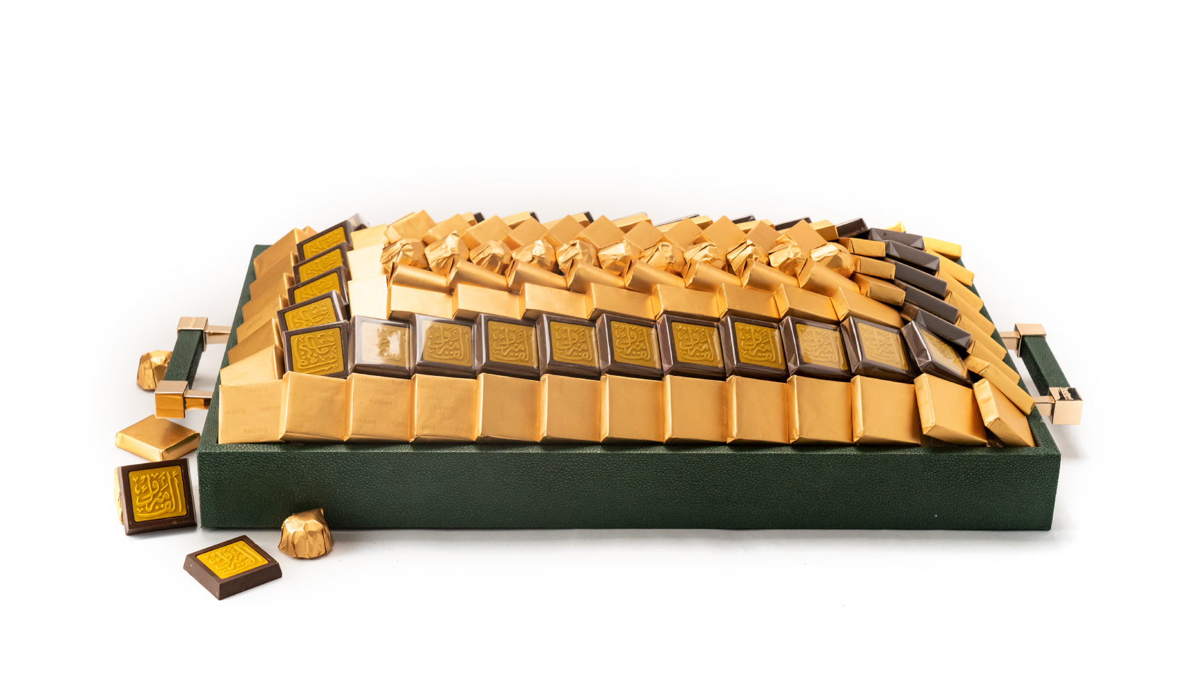 Congratulations Leathered Green Tray Medium