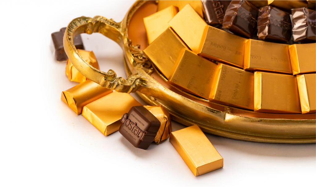 Mix Chocolate Small Orange Metal Tray