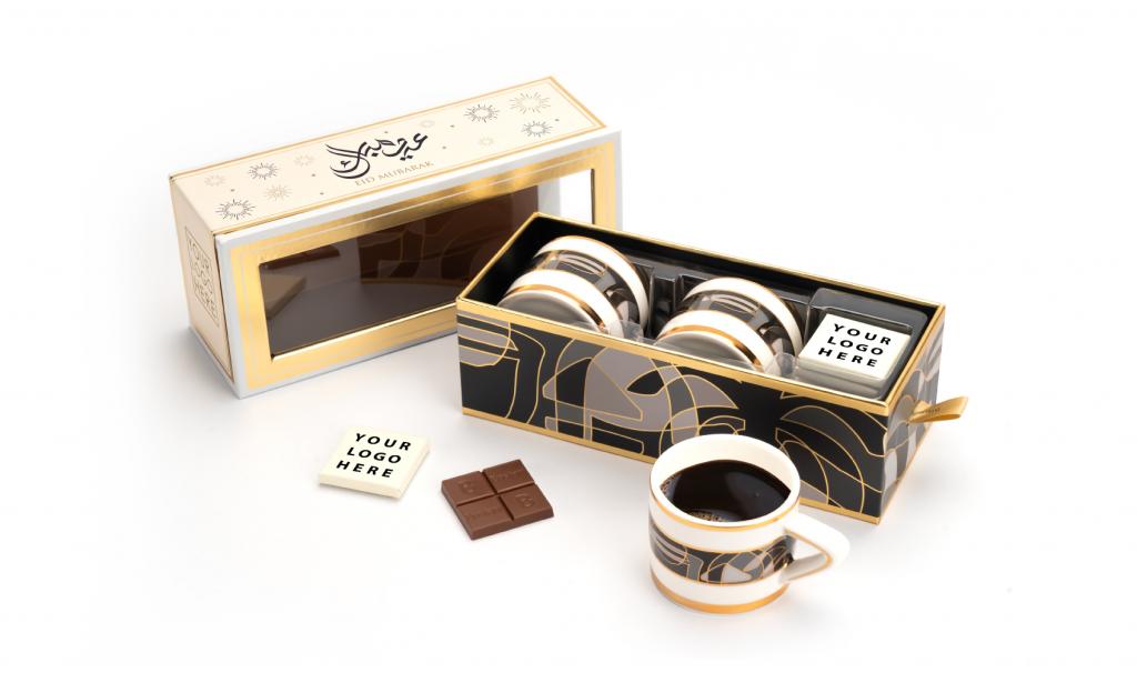 Black Espresso Mug In A Gold Box