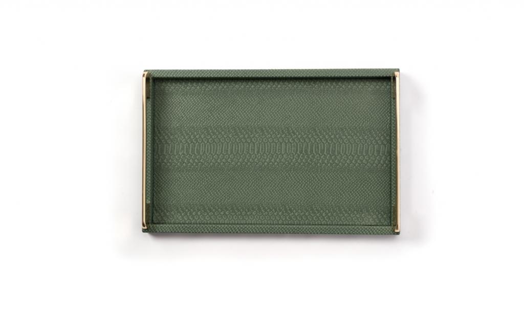 Congratulations Leathered Green Tray Small