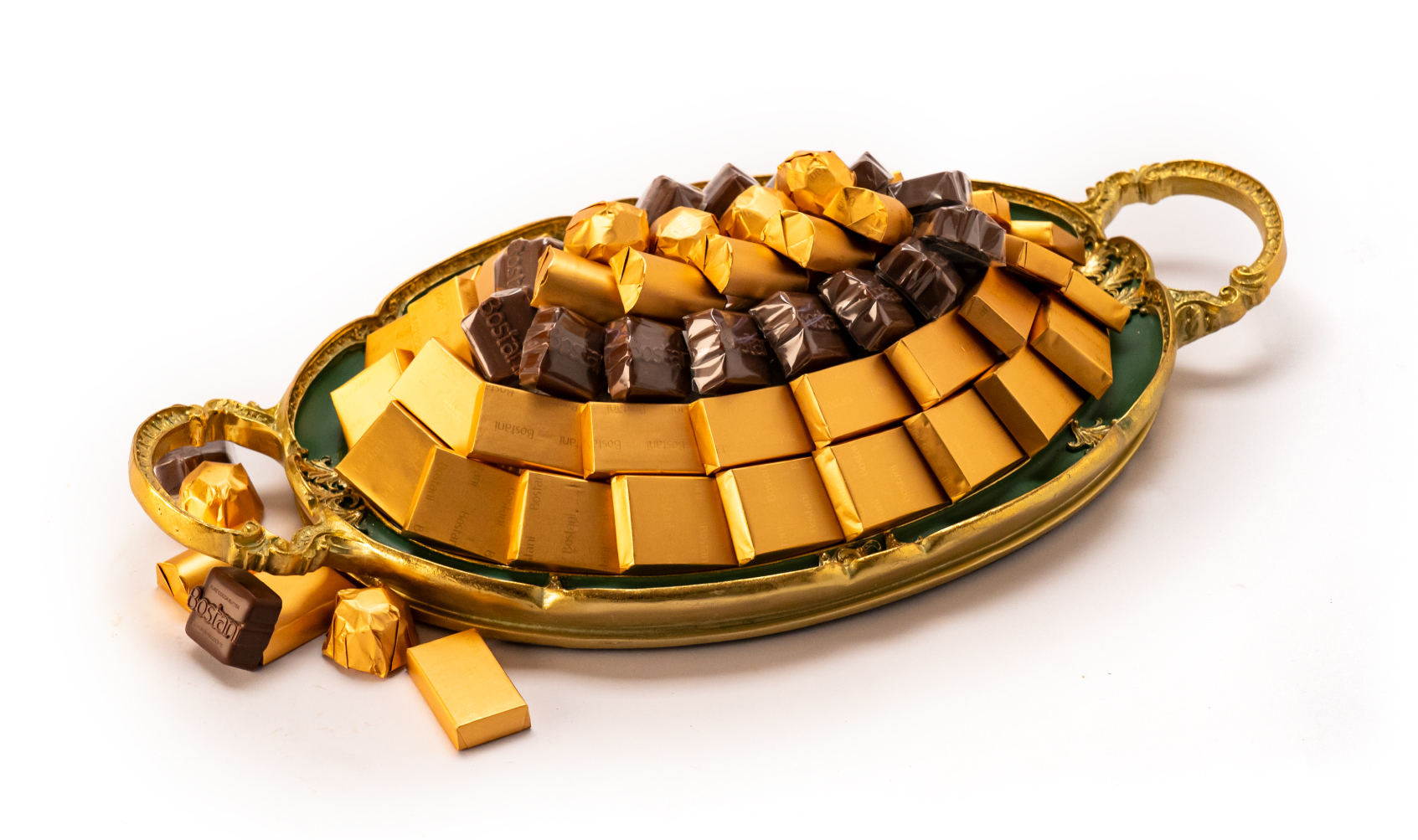 Mix Chocolate Small Green Metal Tray