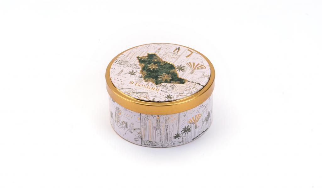 Round National Metal Box 