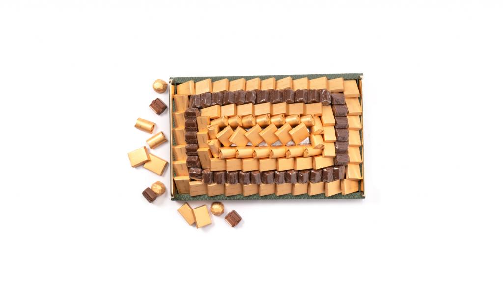 Leatherd Tray Green Small Mix Chocolate