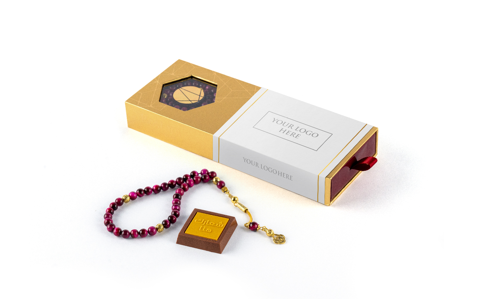 Maroon Rosary Box