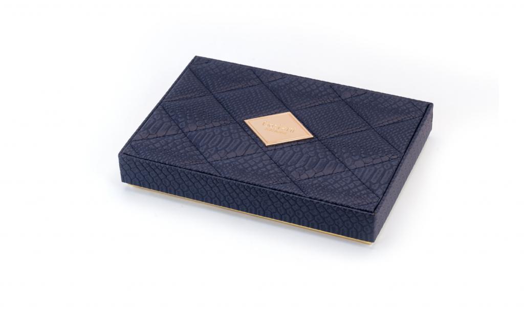 Dark Blue Angle Leathered Box Small