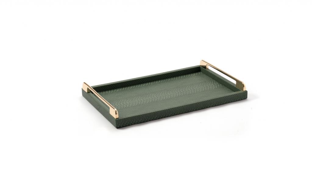 Congratulations Leathered Green Tray Small