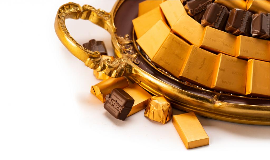 Mix Chocolate Medium Brown Metal Tray