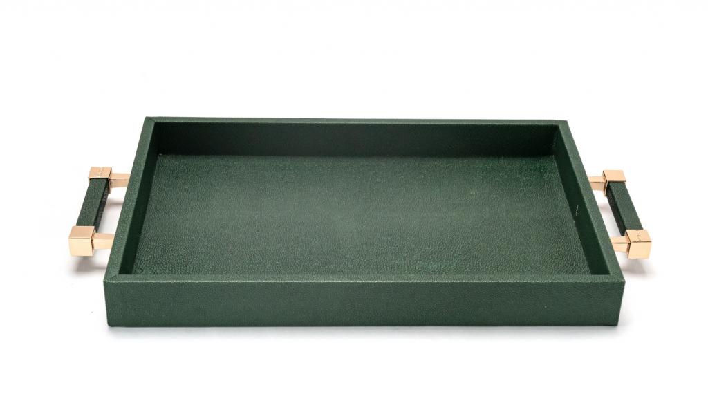 Get Well Soon Green Tray Small leathered 
