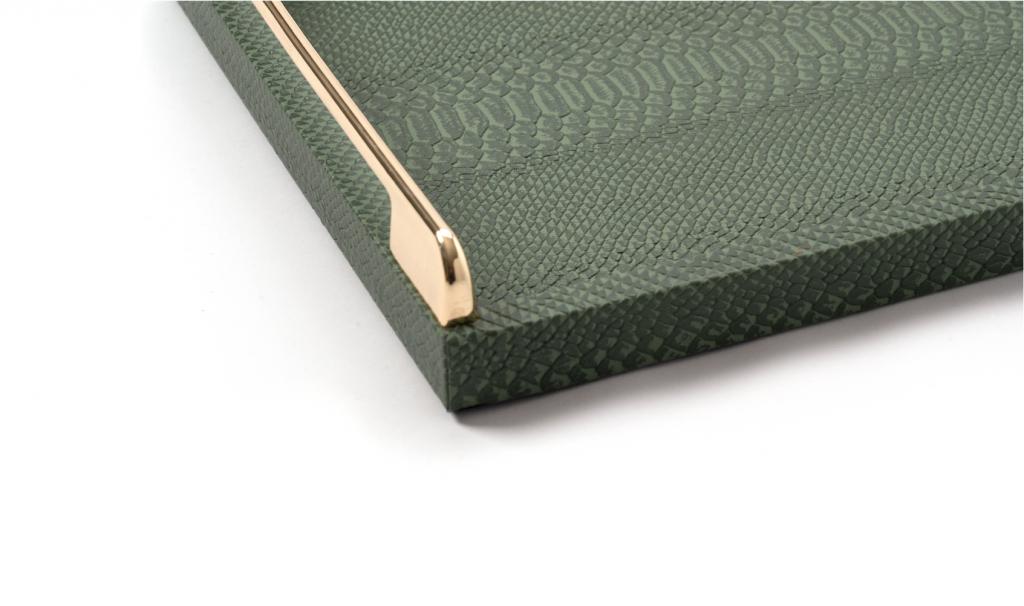 Congratulations Leathered Green Tray Small