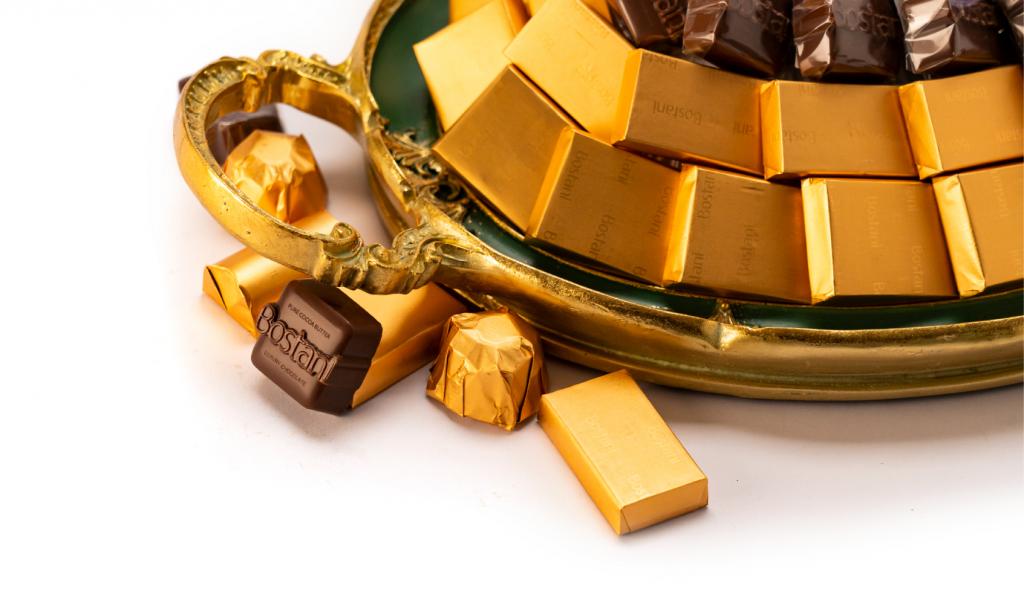 Mix Chocolate Small Green Metal Tray