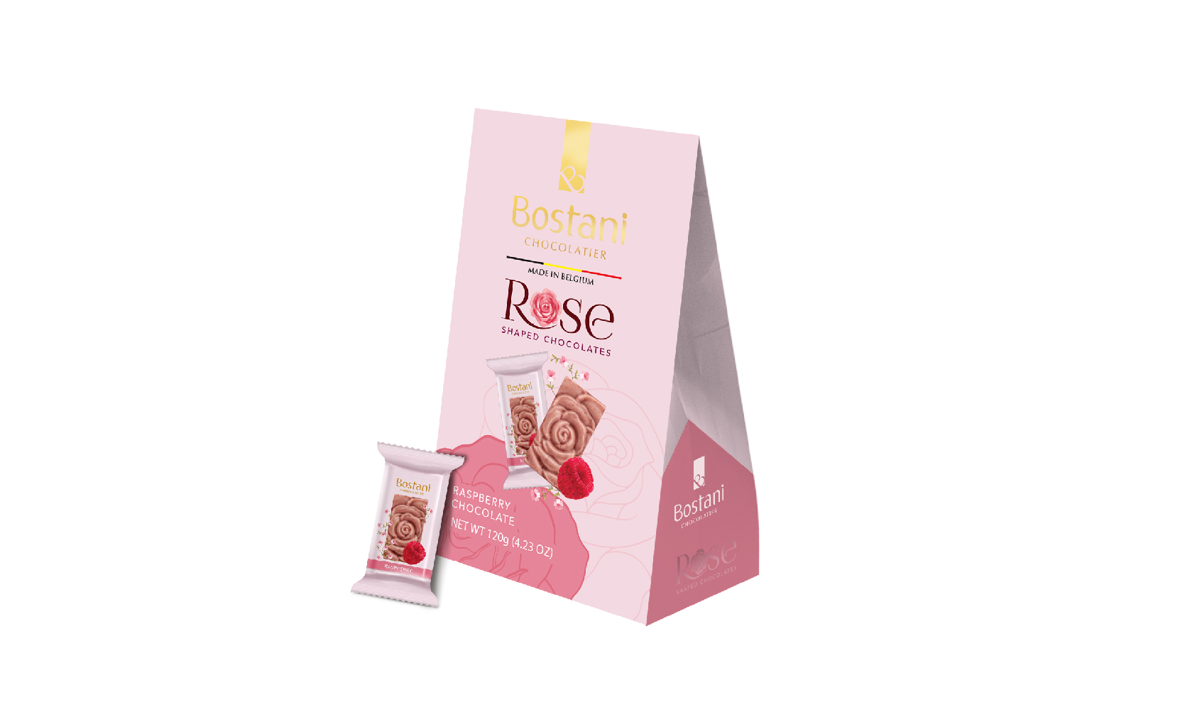 Mini Rose Bag 120g With Raspberry