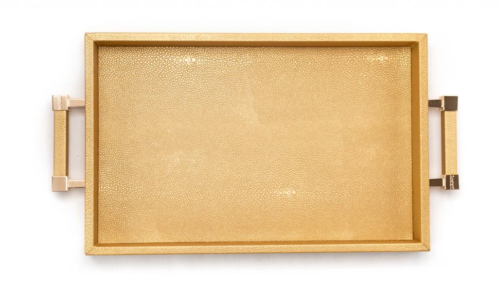 Get Well Soon Gold Tray Medium leathered 
