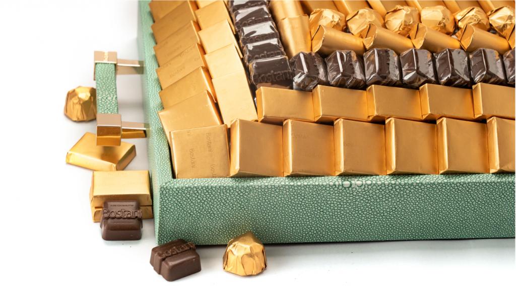 Leatherd Tray Tiffany Medium Mix Chocolate