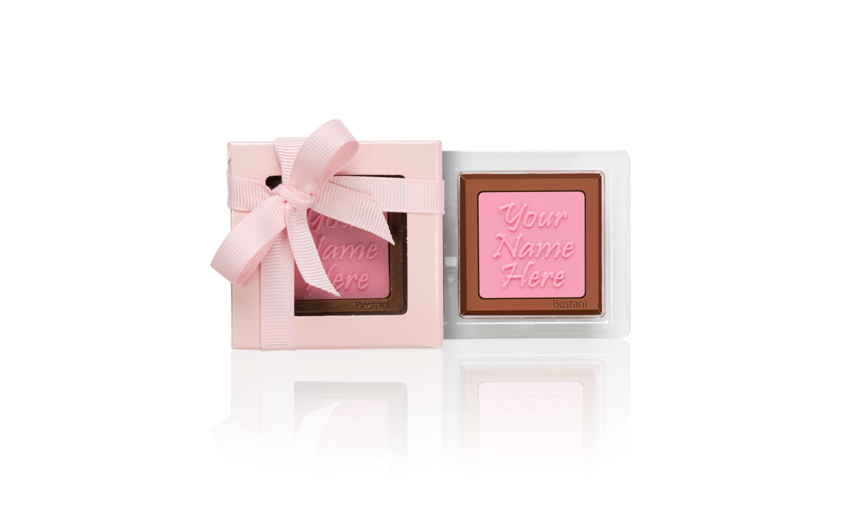 Transparent Box 1 PC Chocolate pink