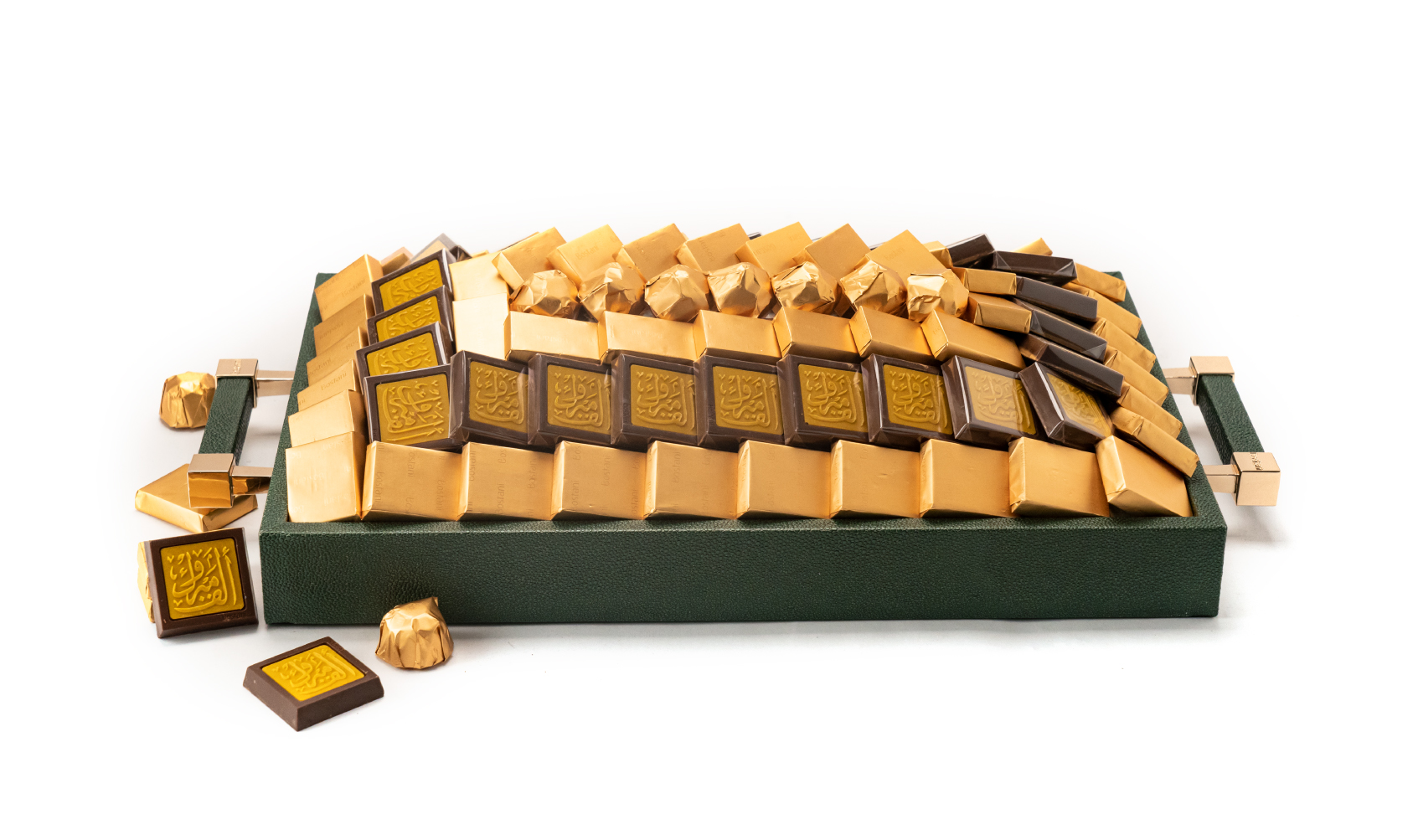Congratulations Leathered Green Tray Small