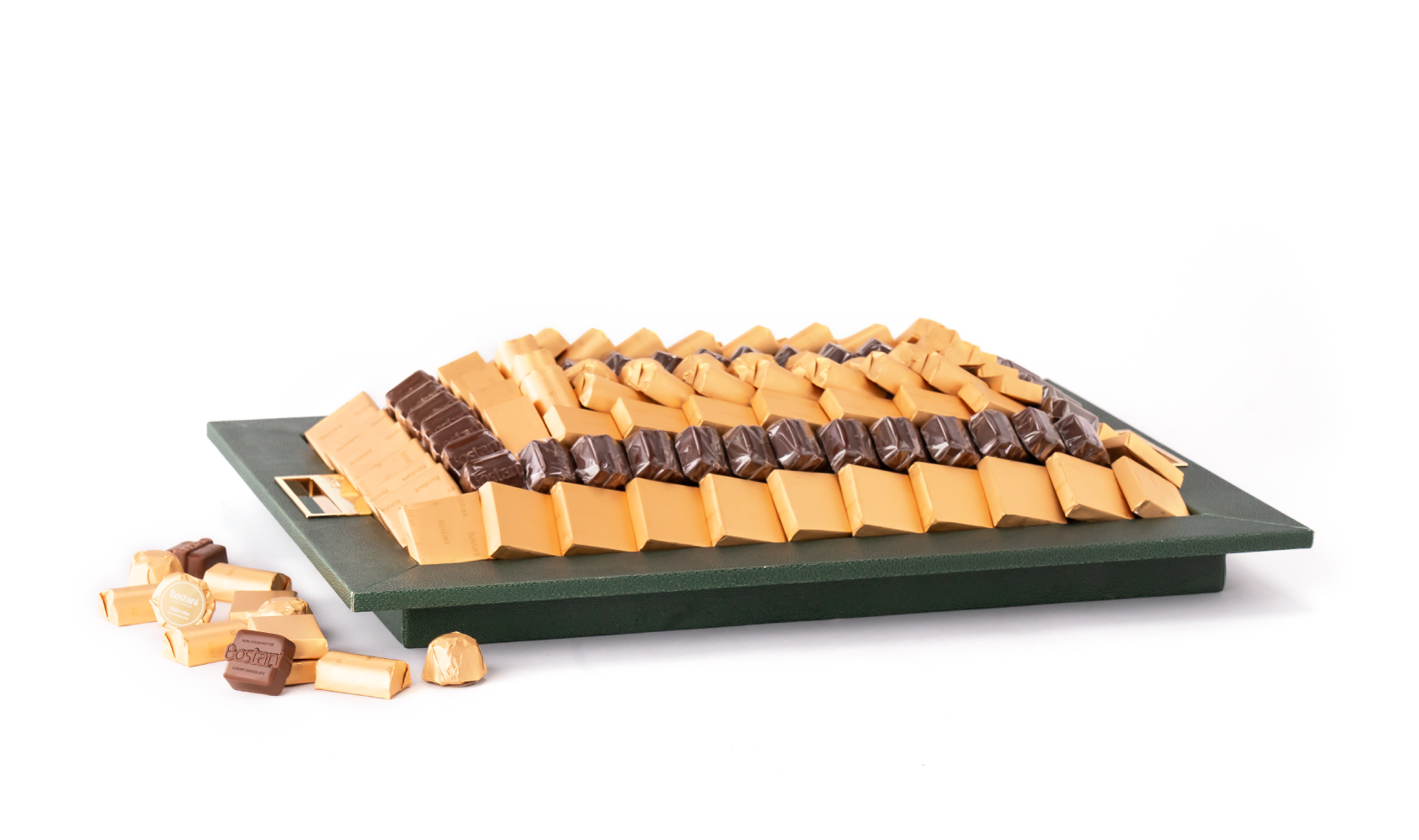 Leatherd Tray Big Green Mix Chocolate