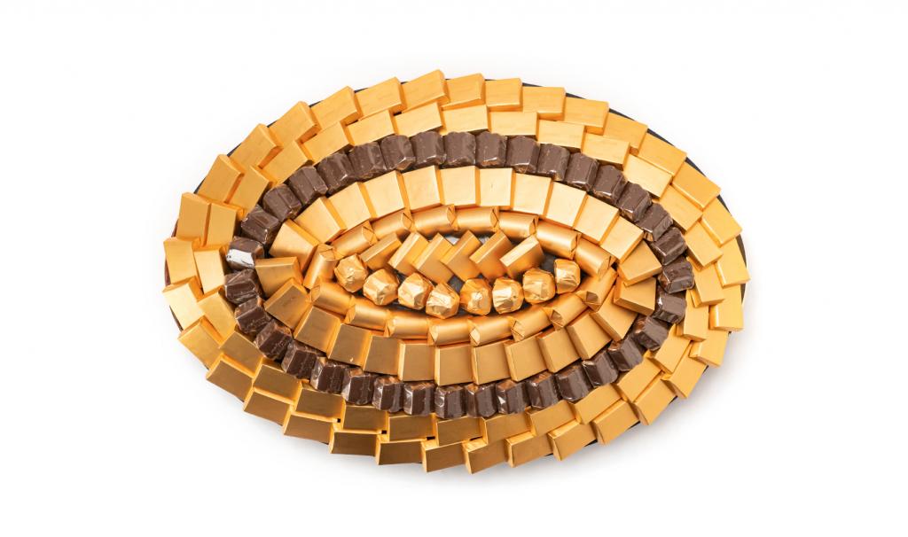 Mix Chocolate Medium Dark Blue Oval