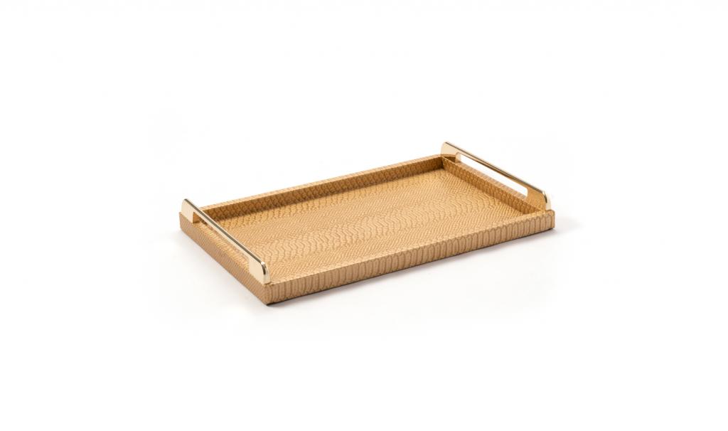 Congratulations Leathered Gold Tray Small