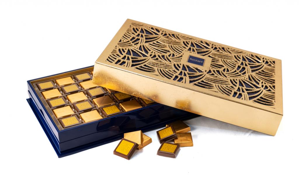 Dark Blue Golden With 80 pcs Get Well Soon Chocolate Box