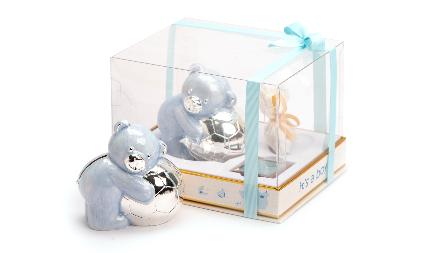 Money box bear blue