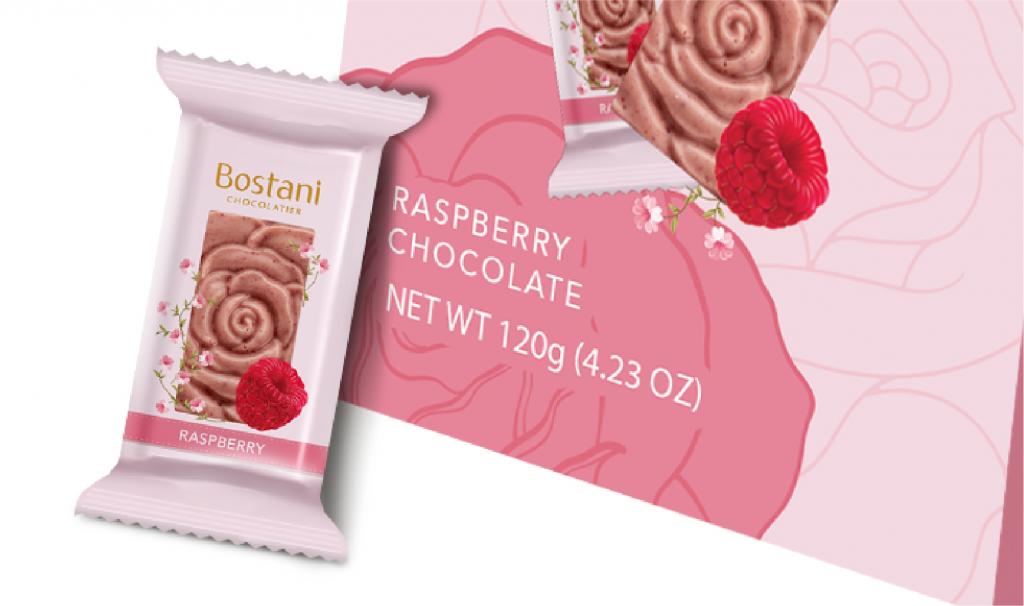 Mini Rose Bag 120g With Raspberry