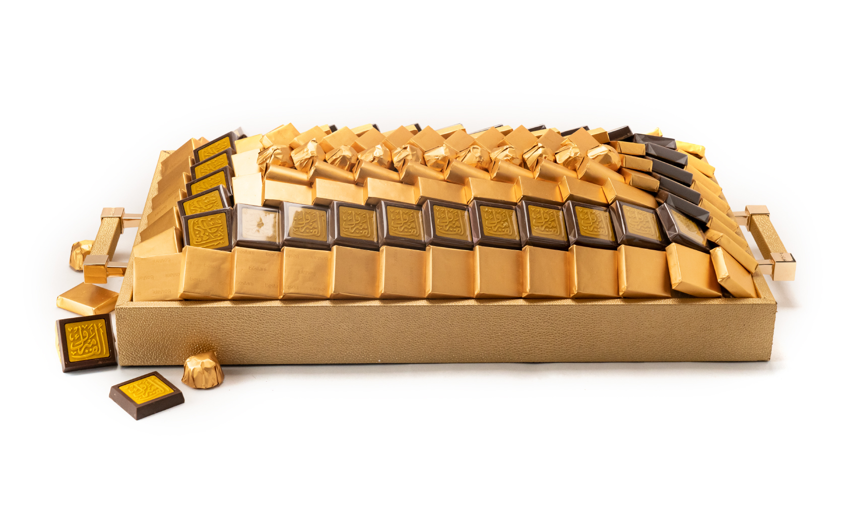 Congratulations Leathered Gold Tray Medium