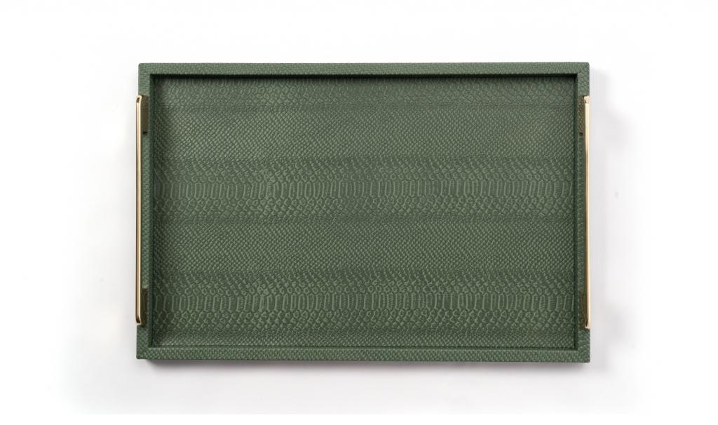 Congratulations Leathered Green Tray Medium